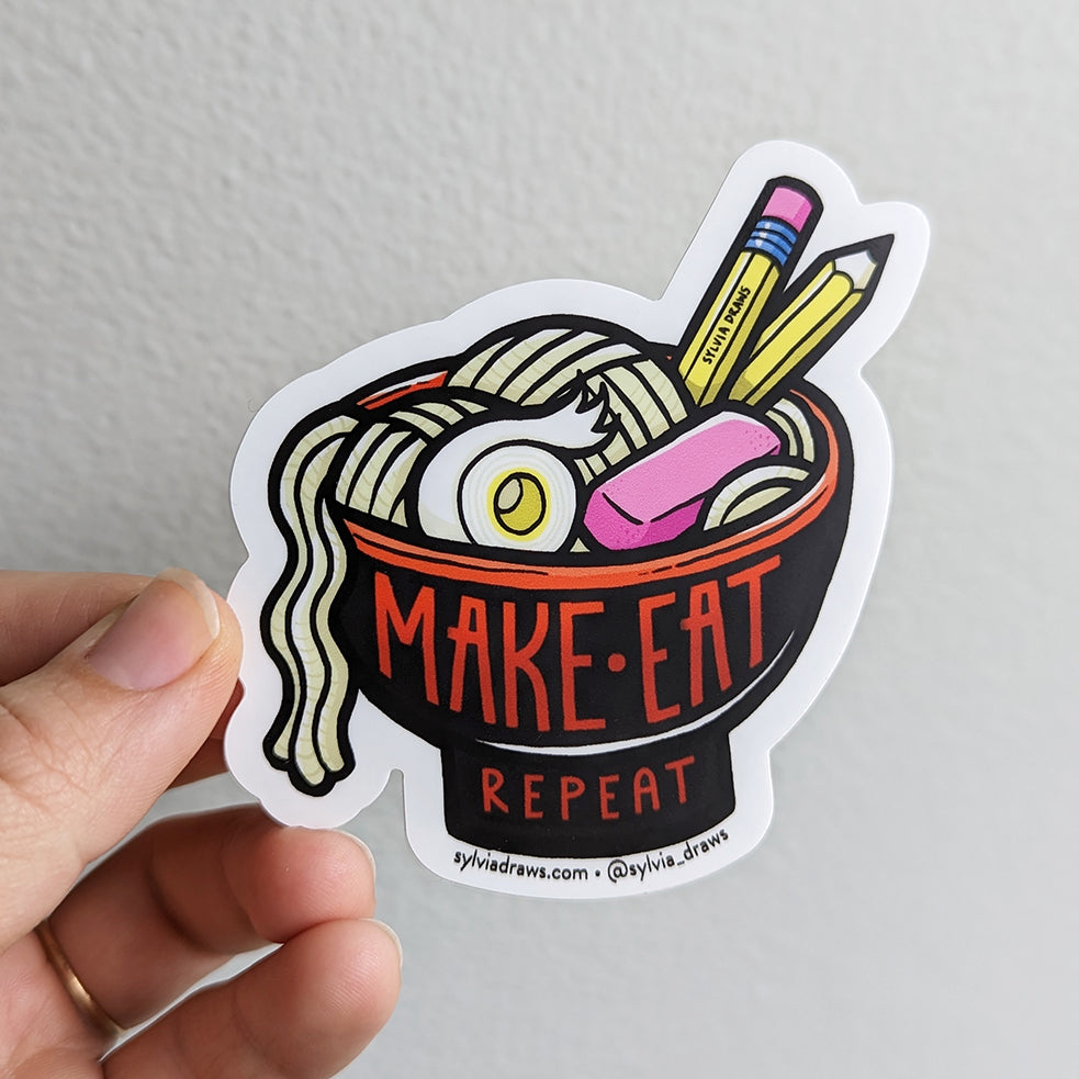 Make Eat Repeat Sticker