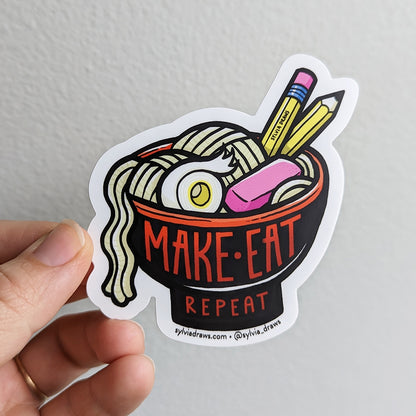 Make Eat Repeat Sticker
