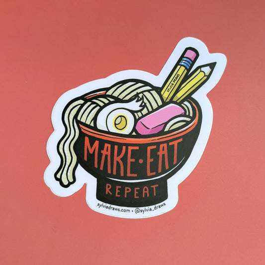 Make Eat Repeat Sticker