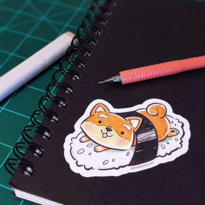 Shiba Sushi Sticker