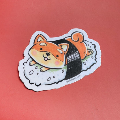 Shiba Sushi Sticker