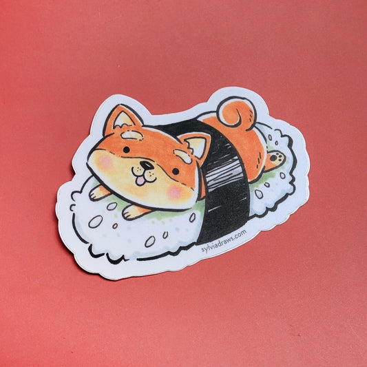 Shiba Sushi Sticker